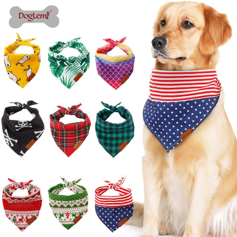 Dog Scarf Supplier - Triangular Animal Pattern Cloth