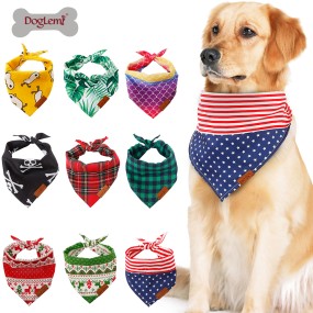 Pet Bow Tie Supplier - Various Pattern Print Collar Scarf