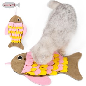 Cat Snuffle Mat Manufacturer - Fish Shape Washable Slow Eating