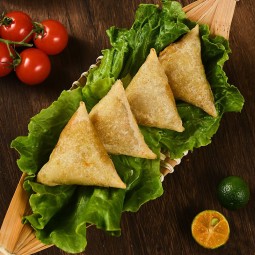 Frozen Crispy Samosas Factory - Vegetables Curry Snacks Salty Taste Box Packaging