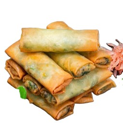 Frozen Spring Rolls Factory - Vegetarian Crispy Box Packaging Chinese Snacks