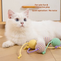 猫绳玩具生产商-自娱棉球啃咬