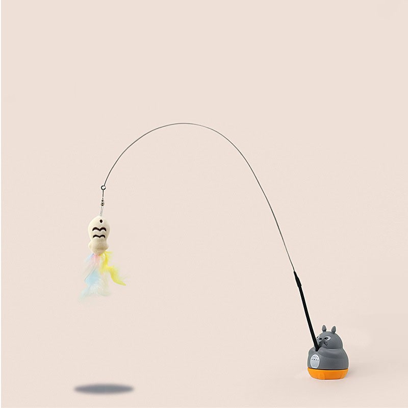 Cat Teasing Stick Manufacturer - OEM Anti-Slip Fish Feather Bell
