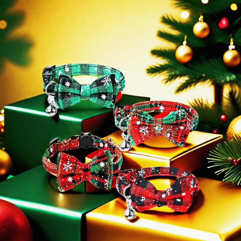 Pet Christmas Collar Factory - OEM Bestselling Bell Bow Tie