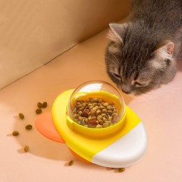 宠物互动玩具厂家-火箭造型旋转食物