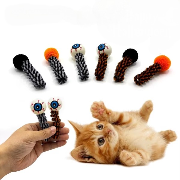 猫毛绒玩具厂家-万圣节羊毛球弹簧