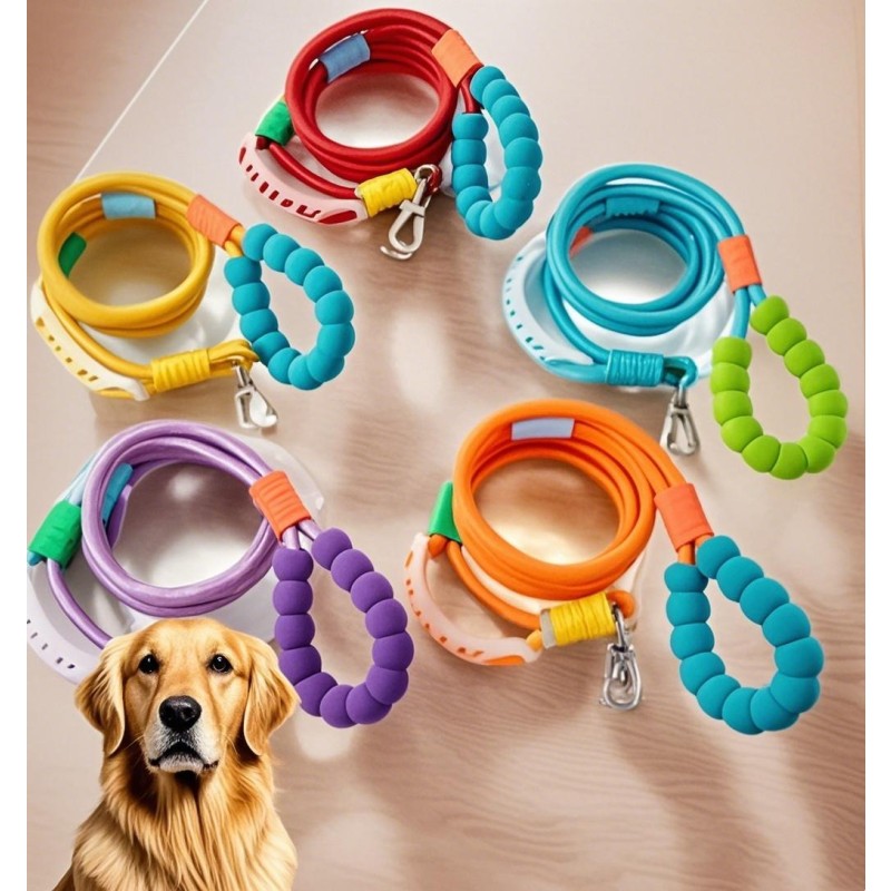 Pet Leash Manufacturer - OEM Colorful Bubble Foam Grip