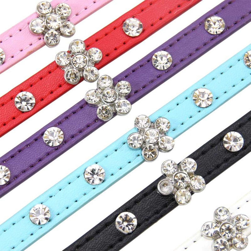 Dog Collar Factory - OEM PU Leather Diamond Breakaway