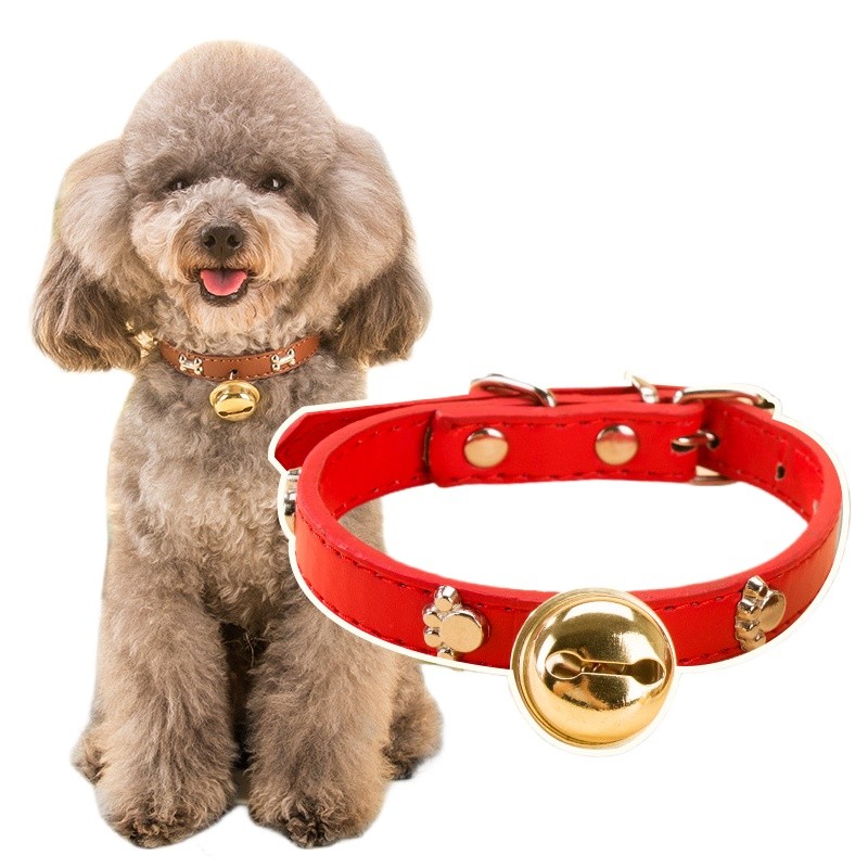 Pet Bell Collar Manufacturer - PU Material Adjustable Rivet
