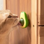 塑料猫玩具供应商-牛油果薄荷球安全舔食