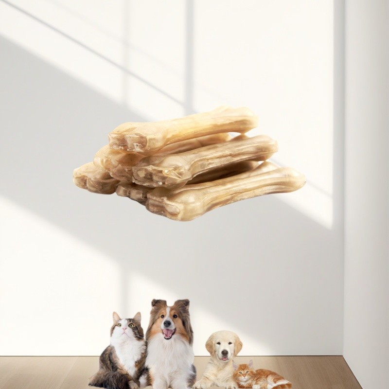 Pet Teeth Grinding Snacks Factory - Cowhide Bone Shape Interactive