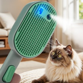 Pet Grooming Brush Supplier - Self Cleaning Electric Hair Removal