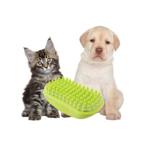 Pet Bath Brush Manufacturer - 2-in-1 TPR Massage Plum Blossom