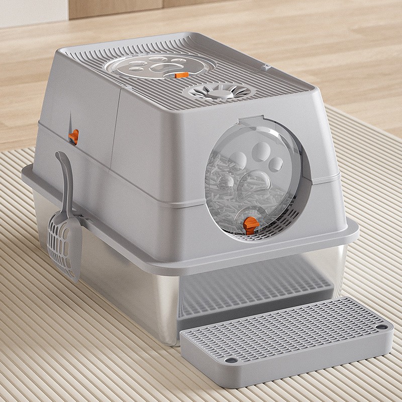 Cat Litter Box Supplier - Stainless Steel Fully Enclosed