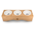 宠物喂食器厂家-代工LOGO防滑陶瓷木