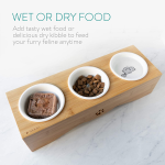 宠物喂食器厂家-代工LOGO防滑陶瓷木