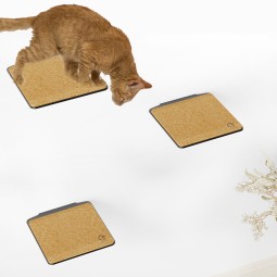 猫玩耍柜供应商-双楼梯玻璃门木质