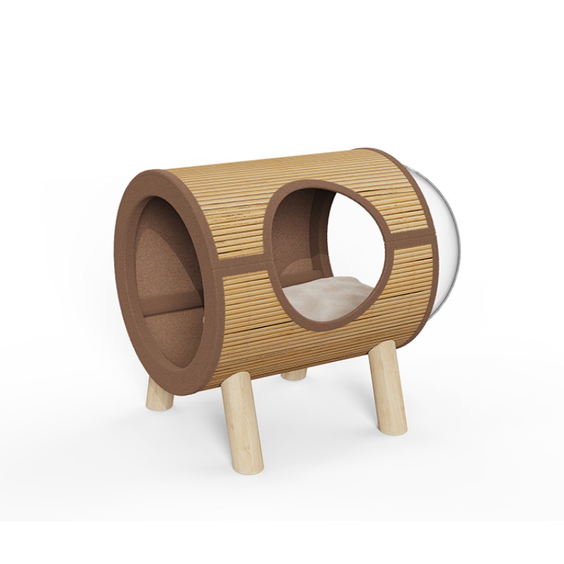 Bamboo Cat House Supplier - DIY Space Capsule Indoor