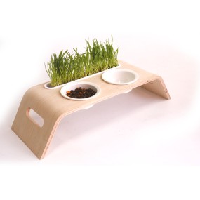 Pet Bowl Stand Factory - Wooden Neck Proof Two Bowl