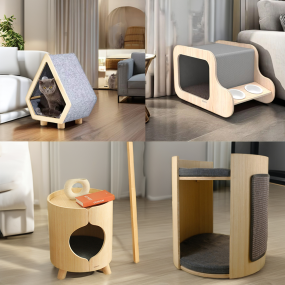 Cat Tree House Supplier - Foldable Waterproof Wooden Bed