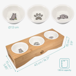 宠物喂食器厂家-代工LOGO防滑陶瓷木