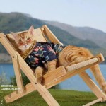 剑麻猫床厂家-几何木质桌家具
