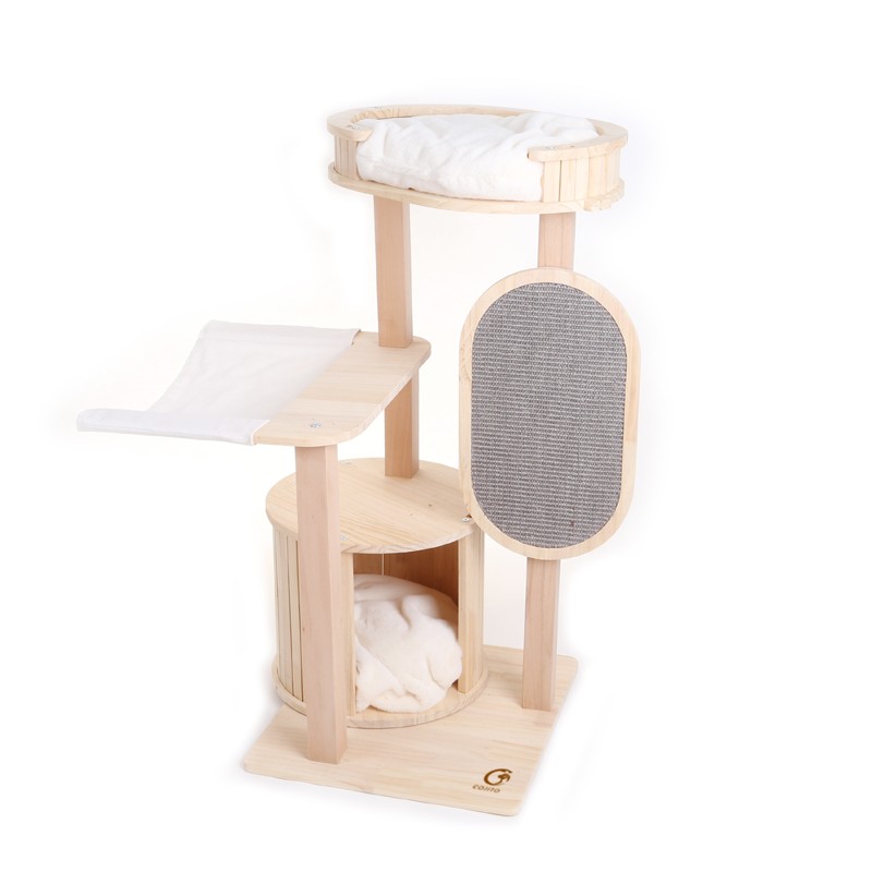 Multi-Level Cat Tree Supplier - Wood Sisal Scratching Board