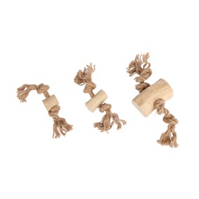 猫咬胶玩具供应商-创意木质棉绳剑麻