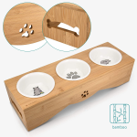 宠物喂食器厂家-代工LOGO防滑陶瓷木