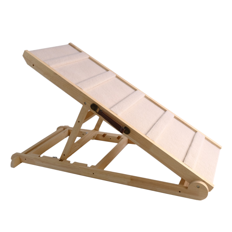 Dog Stairs Supplier - Triple-Printed Paw Wood Ramp