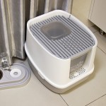 猫砂盆厂家-灰色PP塑料易清洁