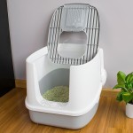 猫砂盆厂家-灰色PP塑料易清洁