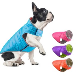 狗冬季外套供应商-保暖纯色舒适服装