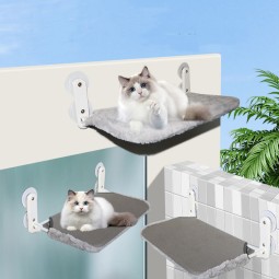 猫窗台栖木厂家-无线金属壁挂吊床