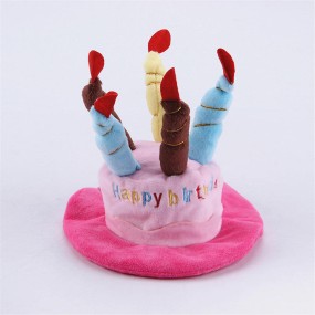 Pet Birthday Toy Manufacturer - Cake Hat Plush Gift Set
