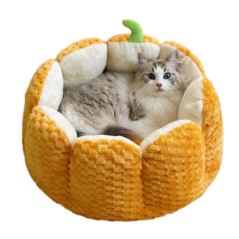 Pumpkin Pet Bed Supplier - Autumn Winter Cat Dog Nest