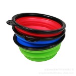 狗碗厂家-迷彩硅胶喂食器折叠