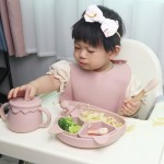 婴儿辅食套装生产商-防溢动物餐盘