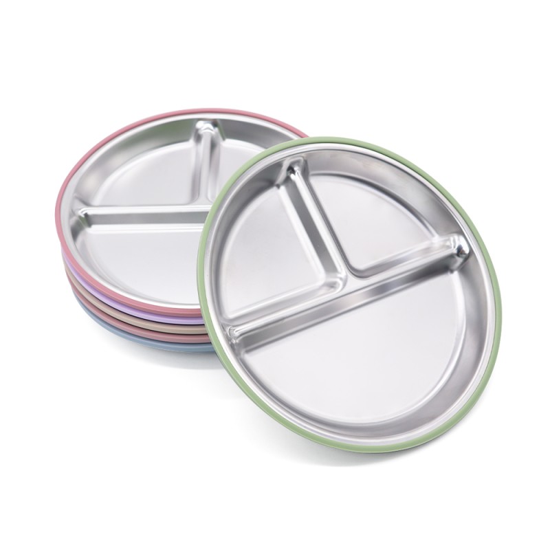Baby Plate Manufacturer - OEM Three Divided Stainless Steel