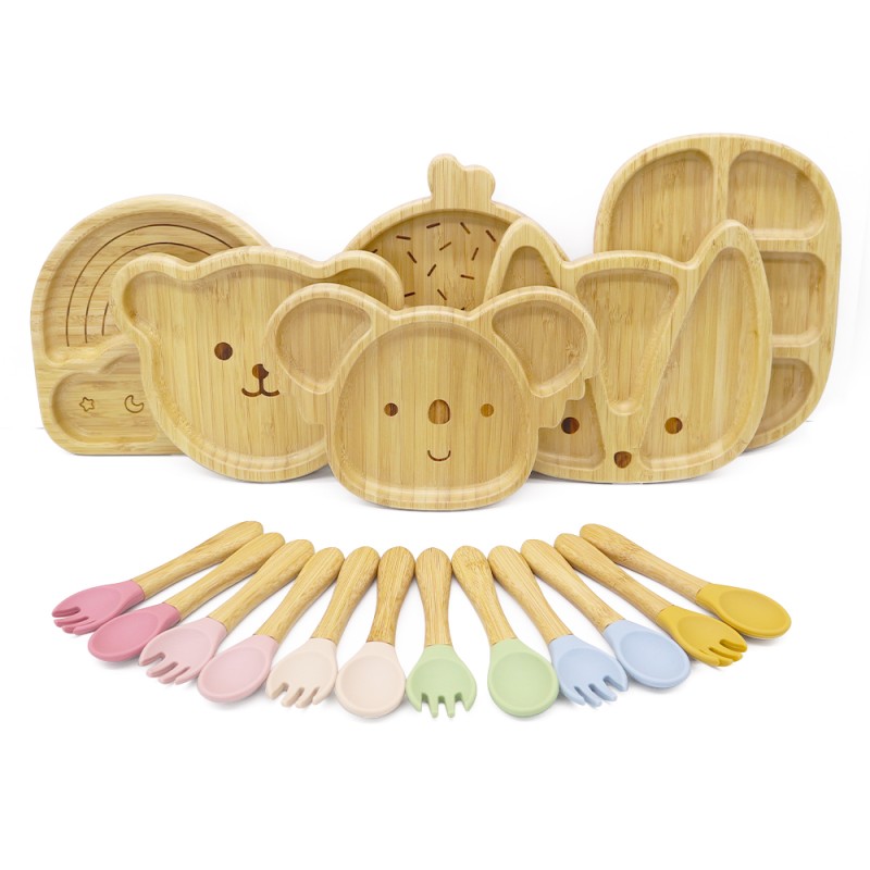 Baby Feeding Set Manufacturer - OEM Cartoon Animal Suction Plate