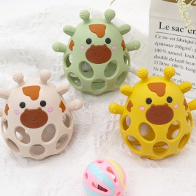Baby Teether Factory - OEM Hand Animal Giraffe Sensory