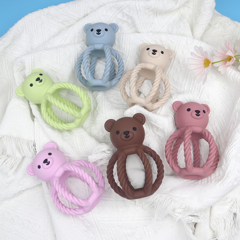 Baby Teether Factory - OEM Bear Rattle Sensory Chew