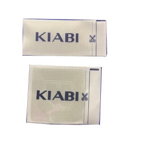 洗护标供应商-定制品牌印花缎用于服装