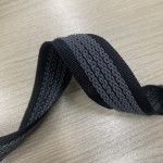 防滑织带厂家-25毫米黑色编织橡胶线