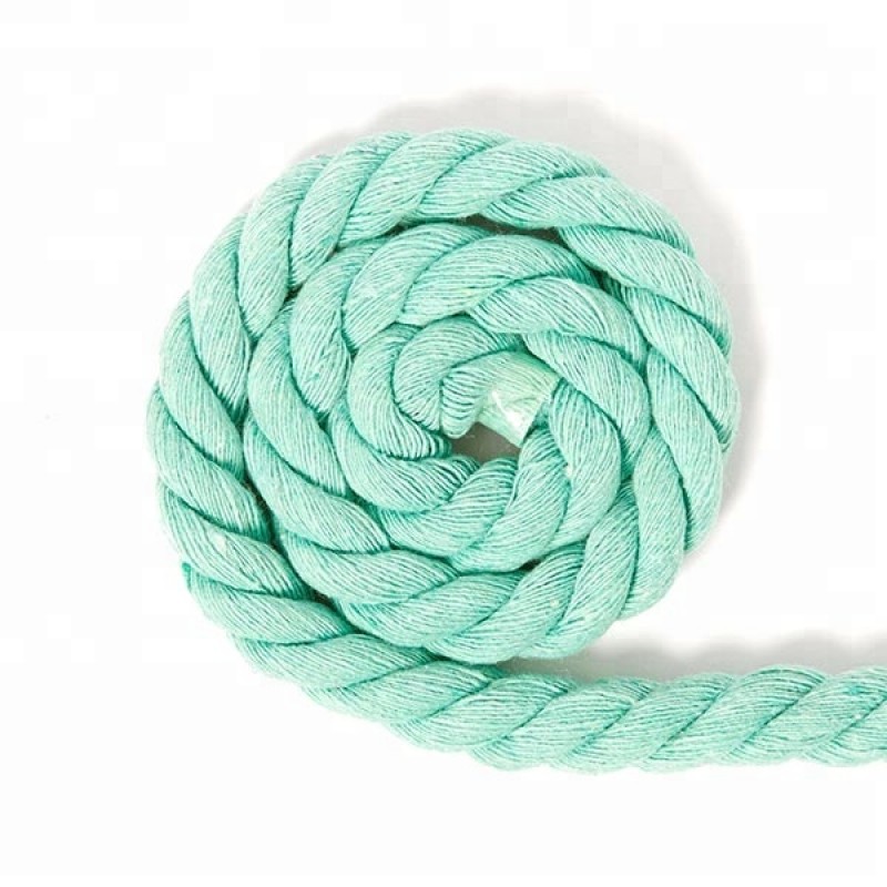 Cotton Cord Manufacturer - Custom Colors 3-strand Twisted 8mm