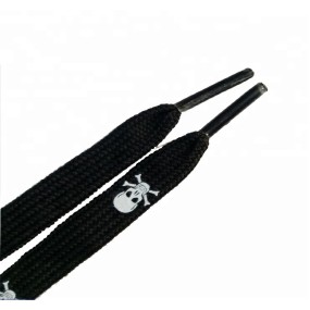 Draw Cord Shoelaces Factory - Customers Designed Skull Silk Screen