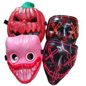 LED Mask Supplier - Halloween Scary Glowing Cosplay