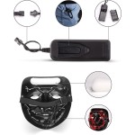 LED万圣节面具厂家-2023热卖发光黑色V字