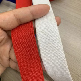 弹性带厂家-白色针织用于靴包氨纶