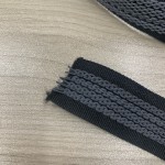 防滑织带厂家-25毫米黑色编织橡胶线
